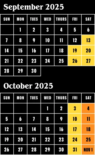 HAU_Website-Graphic_Calendar_2025_V1 Lewisburg Haunted Cave 2025 calendar